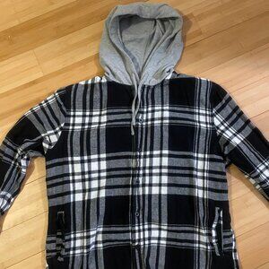 Pacsun Black Flannel Hoodie